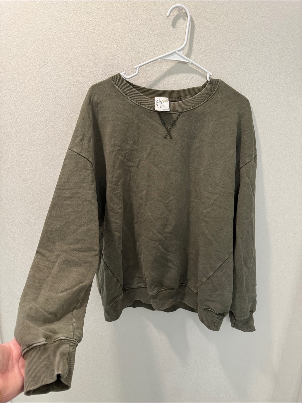 aerie Olive Crewneck Sweatshirt